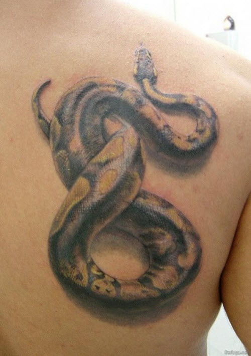 Фото женских тату со змеями - 6