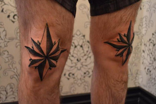 Фото звезды на коленях тату что значит