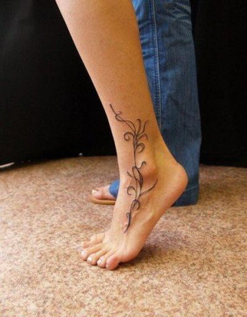 Красивые женские тату на ноге фото