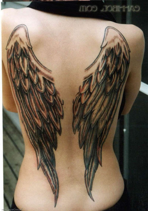 Крылья ангела на спине тату фото - 8